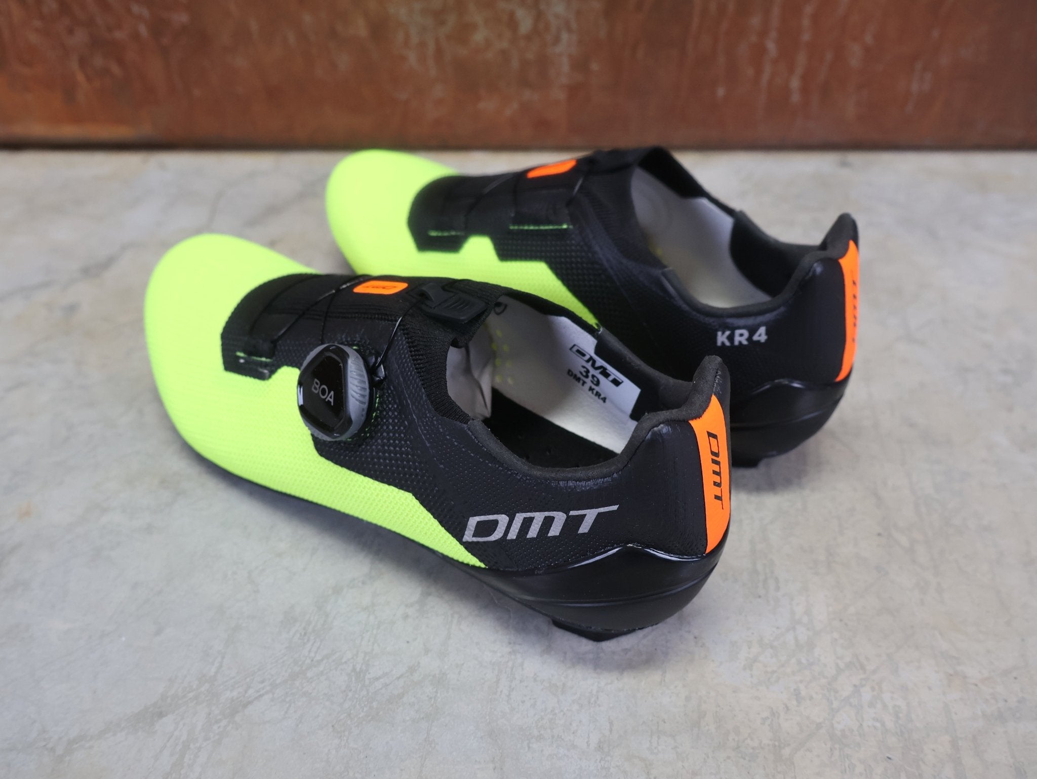 DMT KR4 Road Cycling Shoe / Black / Yellow Reflective / Unisex