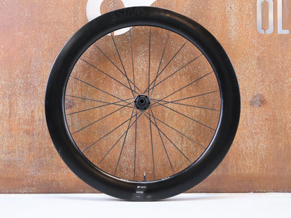 Laufrad/Laufradsatz von Dt Swiss, DT SWISS ARC 1100 DICUT CARBON 62 DISC LAUFRADSATZ / SRAM XDR vor USEDBIKES-OB.DE Hintergrund