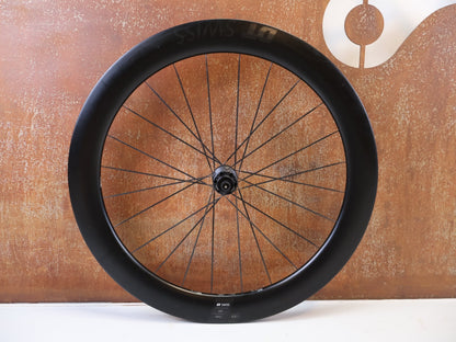 Laufrad/Laufradsatz von Dt Swiss, DT SWISS ARC 1100 DICUT CARBON 62 DISC LAUFRADSATZ XDR vor USEDBIKES-OB.DE Hintergrund