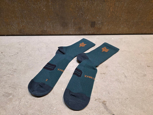 Socken Herren von Fox Racing, FOX RACING X TREK RANGER MOUNTAINBIKE SOCKEN / L/XL vor USEDBIKES - OB.DE Hintergrund