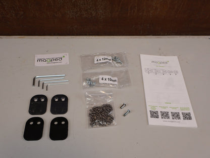 Pedale von magped, MAGPED ENDURO2 / 150N MAGNETPEDALE / SCHWARZ GRAU / MTB FLAT PEDALE vor USEDBIKES-OB.DE Hintergrund