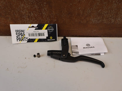 Bremse von Magura, MAGURA HS11 3 FINGER BREMSGRIFF CARBOTECTURE SCHWARZ vor USEDBIKES-OB.DE Hintergrund