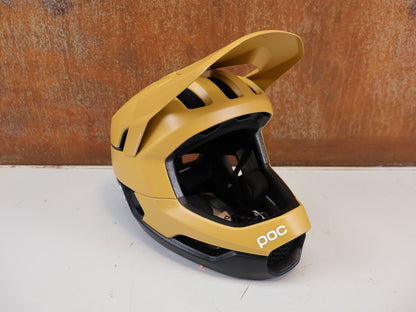 Helme von Poc, POC OTOCON RACE MIPS HELM GR. S 51-54CM CERUSSITE KASHIMA FULLFACE vor USEDBIKES-OB.DE Hintergrund