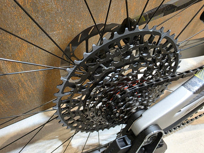 Mountainbike von Scott, SCOTT SPARK RC WORLD CUP / ICE GREY / PROGRESSIVE GREY / M vor USEDBIKES - OB.DE Hintergrund