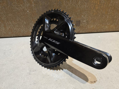Kurbel von Shimano, SHIMANO 105 FC - R7100 KURBELGARNITUR 2X12FACH 50/34ZÄHNE 170 - 175MM in variant_title vor USEDBIKES - OB.DE Hintergrund