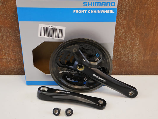 Kurbel von Shimano, SHIMANO ACERA KURBEL FC-M361 / 3X7/8-FACH / 42-32-22Z / 170 MM / VIERKANT vor USEDBIKES-OB.DE Hintergrund
