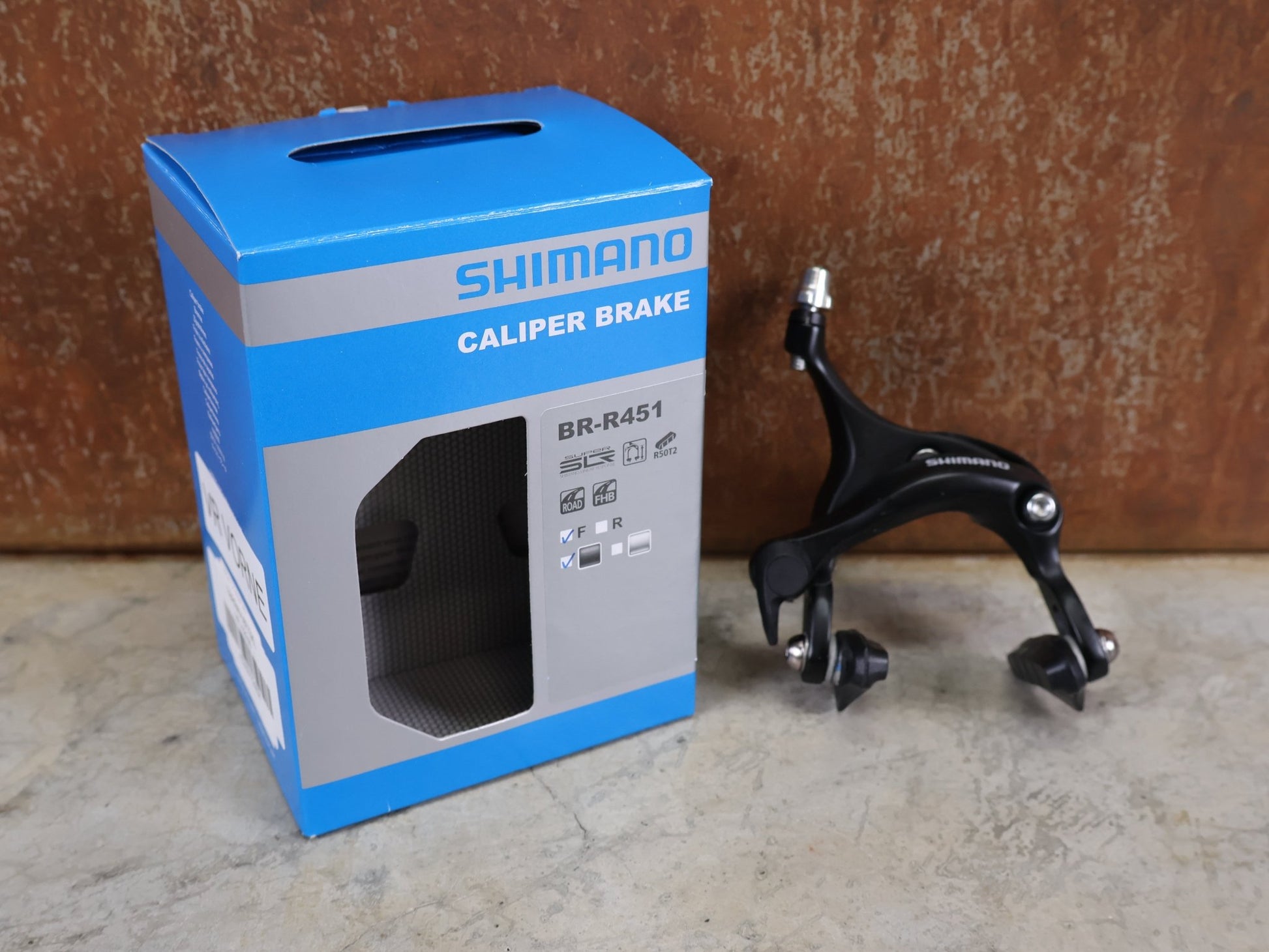 Bremse von Shimano, SHIMANO BR - R451 SEITENZUGBREMSE – ROAD – FELGENBREMSE – SCHWARZ – VR ODER HR vor USEDBIKES - OB.DE Hintergrund