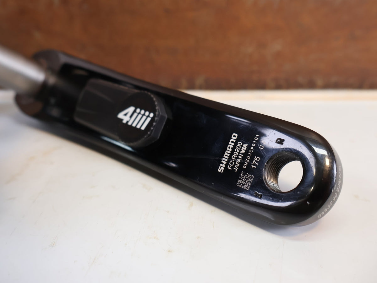 Powermeter von 4iiii, SHIMANO DURA ACE FC-R9200 4IIII POWERMETER 50-34Z 175 MM 12 FACH vor USEDBIKES-OB.DE Hintergrund