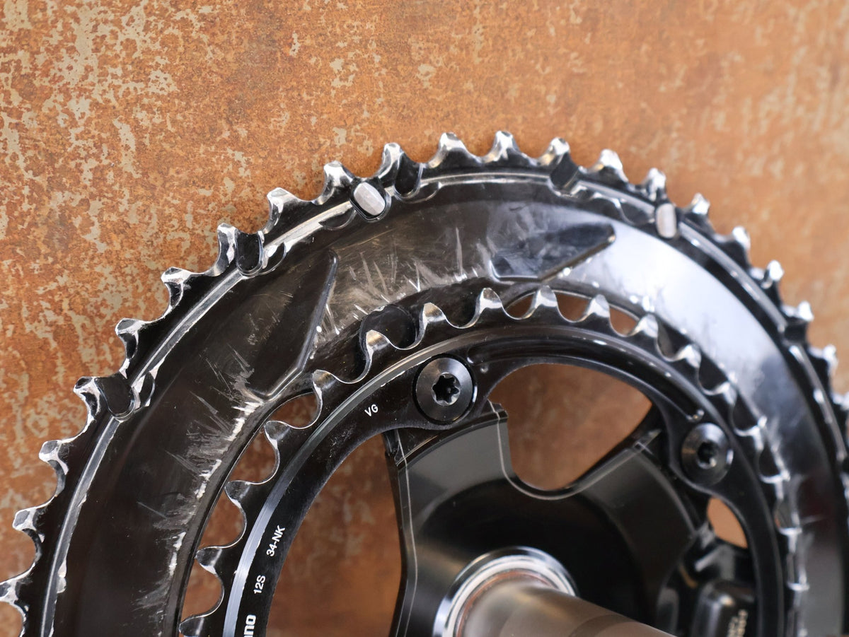 Powermeter von 4iiii, SHIMANO DURA ACE FC-R9200 4IIII POWERMETER 50-34Z 175 MM 12 FACH vor USEDBIKES-OB.DE Hintergrund