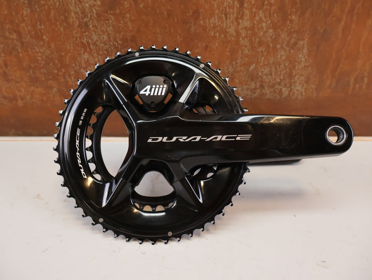 Powermeter von 4iiii, SHIMANO DURA ACE FC-R9200 4IIII POWERMETER 50-34Z 175 MM 12 FACH vor USEDBIKES-OB.DE Hintergrund