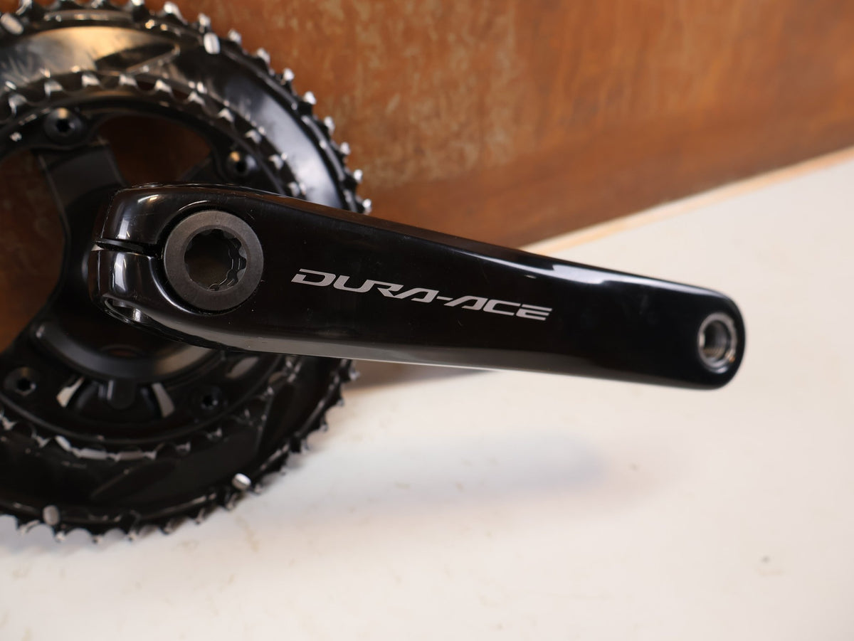 Powermeter von 4iiii, SHIMANO DURA ACE FC-R9200 4IIII POWERMETER 50-34Z 175 MM 12 FACH vor USEDBIKES-OB.DE Hintergrund