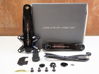 Powermeter von Shimano, Shimano Dura-Ace FC-R9200-P Powermeter Kurbel 165mm Road vor USEDBIKES-OB.DE Hintergrund