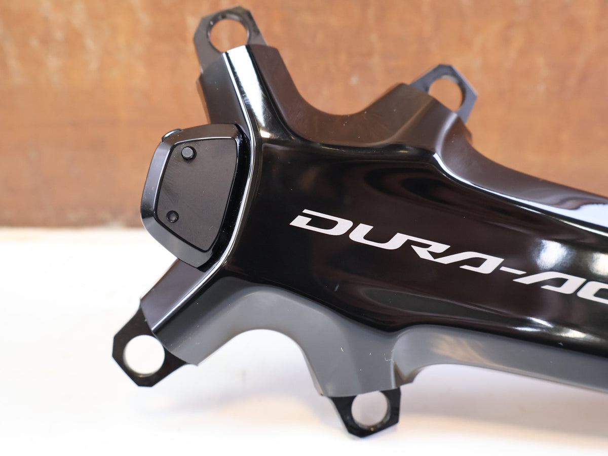 Powermeter von Shimano, Shimano Dura-Ace FC-R9200-P Powermeter Kurbel 165mm Road vor USEDBIKES-OB.DE Hintergrund