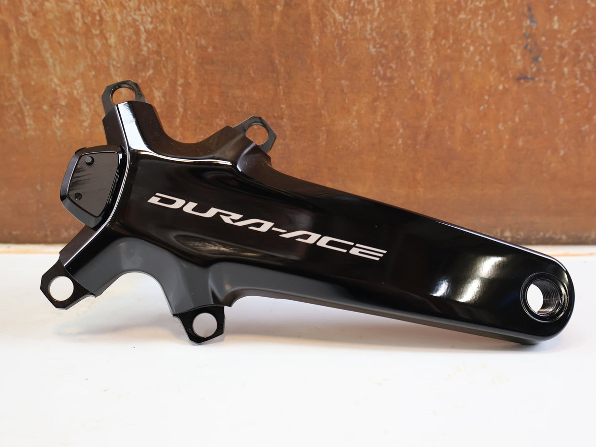 Powermeter von Shimano, Shimano Dura-Ace FC-R9200-P Powermeter Kurbel 165mm Road vor USEDBIKES-OB.DE Hintergrund