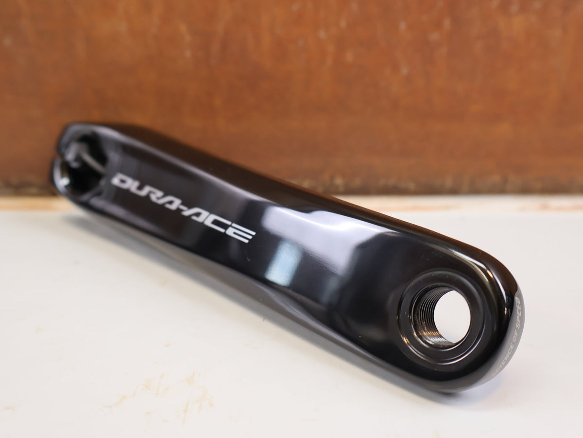 Powermeter von Shimano, Shimano Dura-Ace FC-R9200-P Powermeter Kurbel 165mm Road vor USEDBIKES-OB.DE Hintergrund