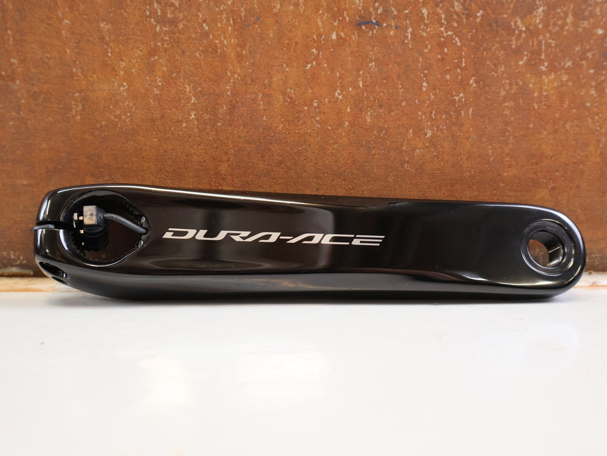 Powermeter von Shimano, Shimano Dura-Ace FC-R9200-P Powermeter Kurbel 165mm Road vor USEDBIKES-OB.DE Hintergrund