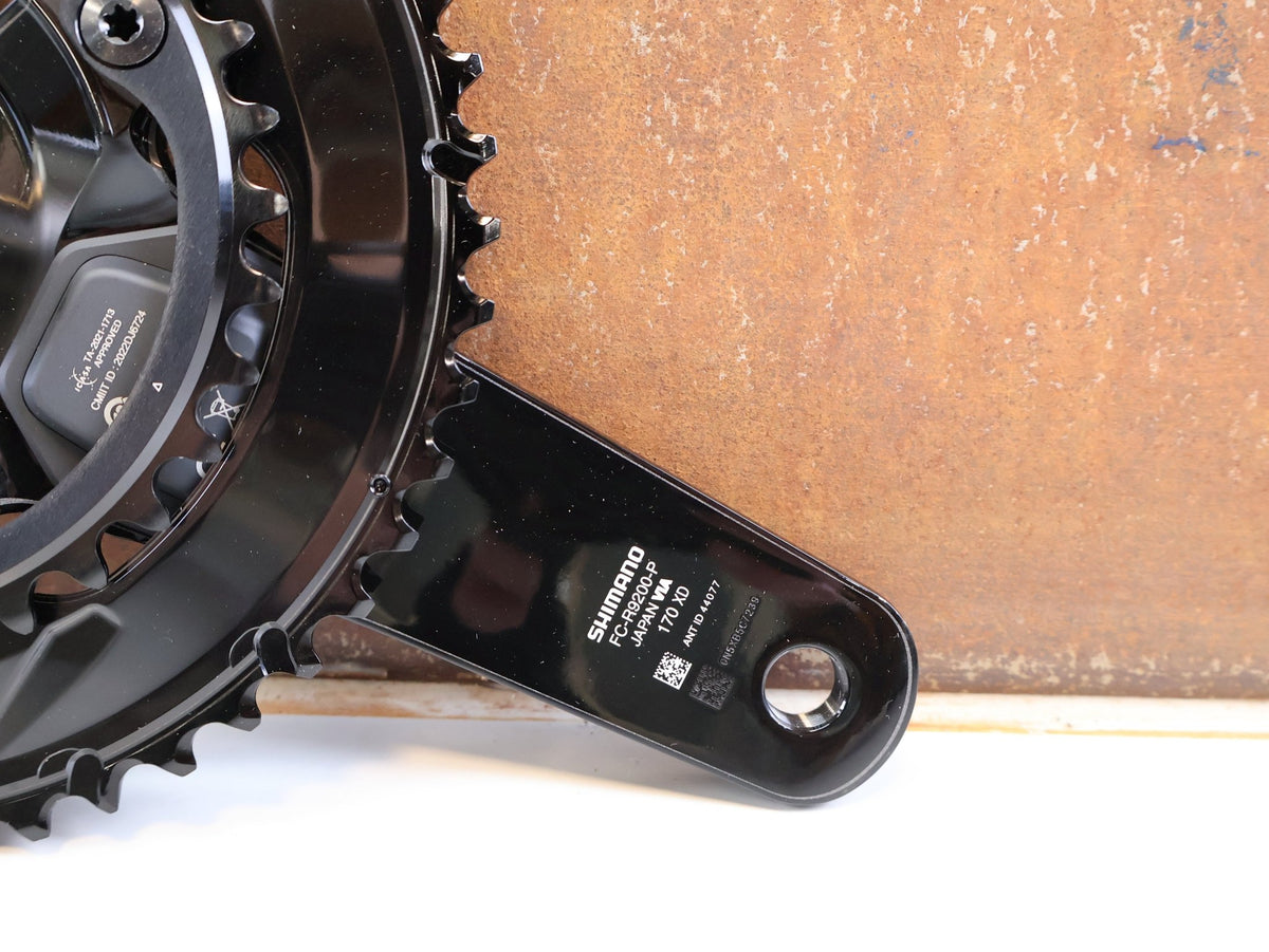 Kurbel von Shimano, Shimano Dura-Ace FC-R9200-P Powermeter Kurbel 170mm 50-34 vor USEDBIKES-OB.DE Hintergrund