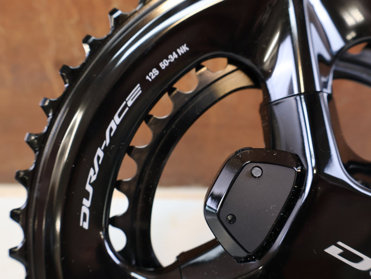 Kurbel von Shimano, Shimano Dura-Ace FC-R9200-P Powermeter Kurbel 170mm 50-34 vor USEDBIKES-OB.DE Hintergrund