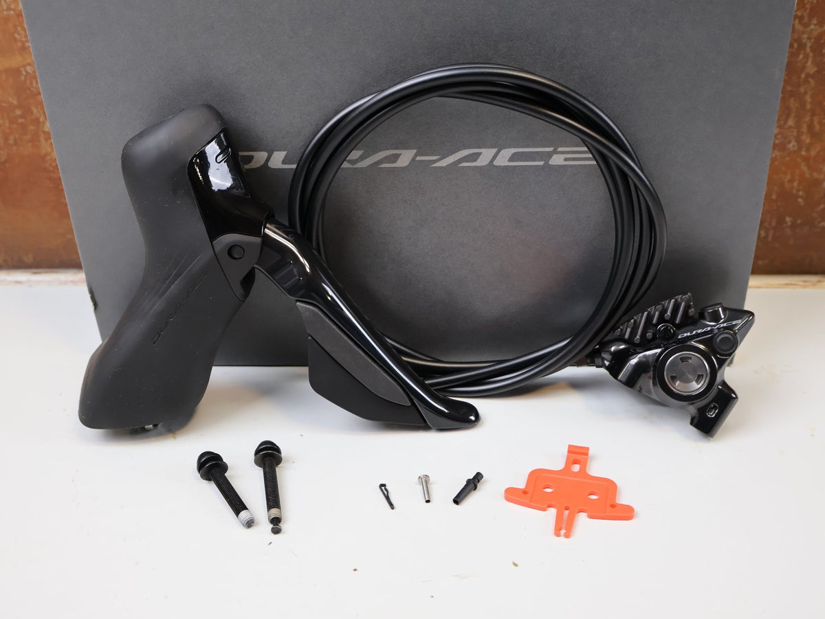 Schaltgruppen von Shimano, SHIMANO DURA ACE R9200 POWERMETER GRUPPE 165MM 52-36 11-34 12F vor USEDBIKES-OB.DE Hintergrund
