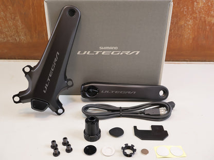 Kurbel von Shimano, SHIMANO ULTEGRA FC R8100 P POWERMETER KURBEL 165MM OHNE KETTENBLATT vor USEDBIKES-OB.DE Hintergrund