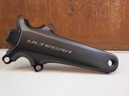 Kurbel von Shimano, SHIMANO ULTEGRA FC R8100 P POWERMETER KURBEL 165MM OHNE KETTENBLATT vor USEDBIKES-OB.DE Hintergrund
