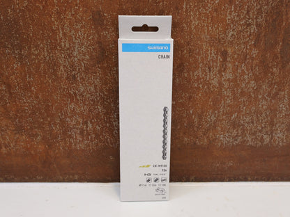 Kette von Shimano, SHIMANO XTR DURA ACE CN M9100 12 FACH KETTE 116 GLIEDER vor USEDBIKES-OB.DE Hintergrund