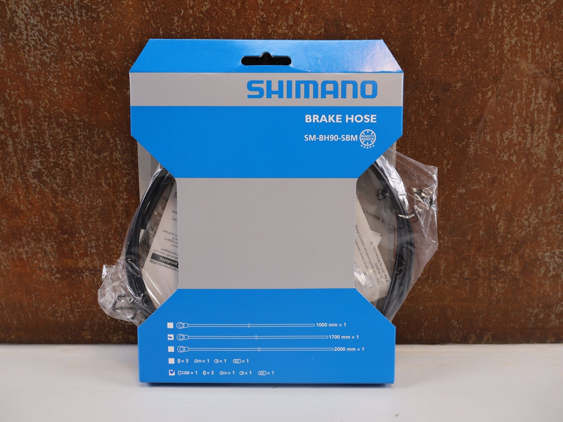 Bremsleitung von Shimano, SHIMANO XTR SM - BH90 - SBM BREMSLEITUNG / 1700MM / BANJO / KÜRZBAR / 4524667062356 vor USEDBIKES - OB.DE Hintergrund