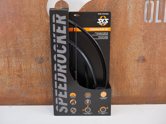 Schutzbleche, Gepäckträger & Körbe von SKS Germany, SKS SPEEDROCKER SCHUTZBLECH-SET ROAD & GRAVEL / REIFEN BIS 42 MM vor USEDBIKES-OB.DE Hintergrund