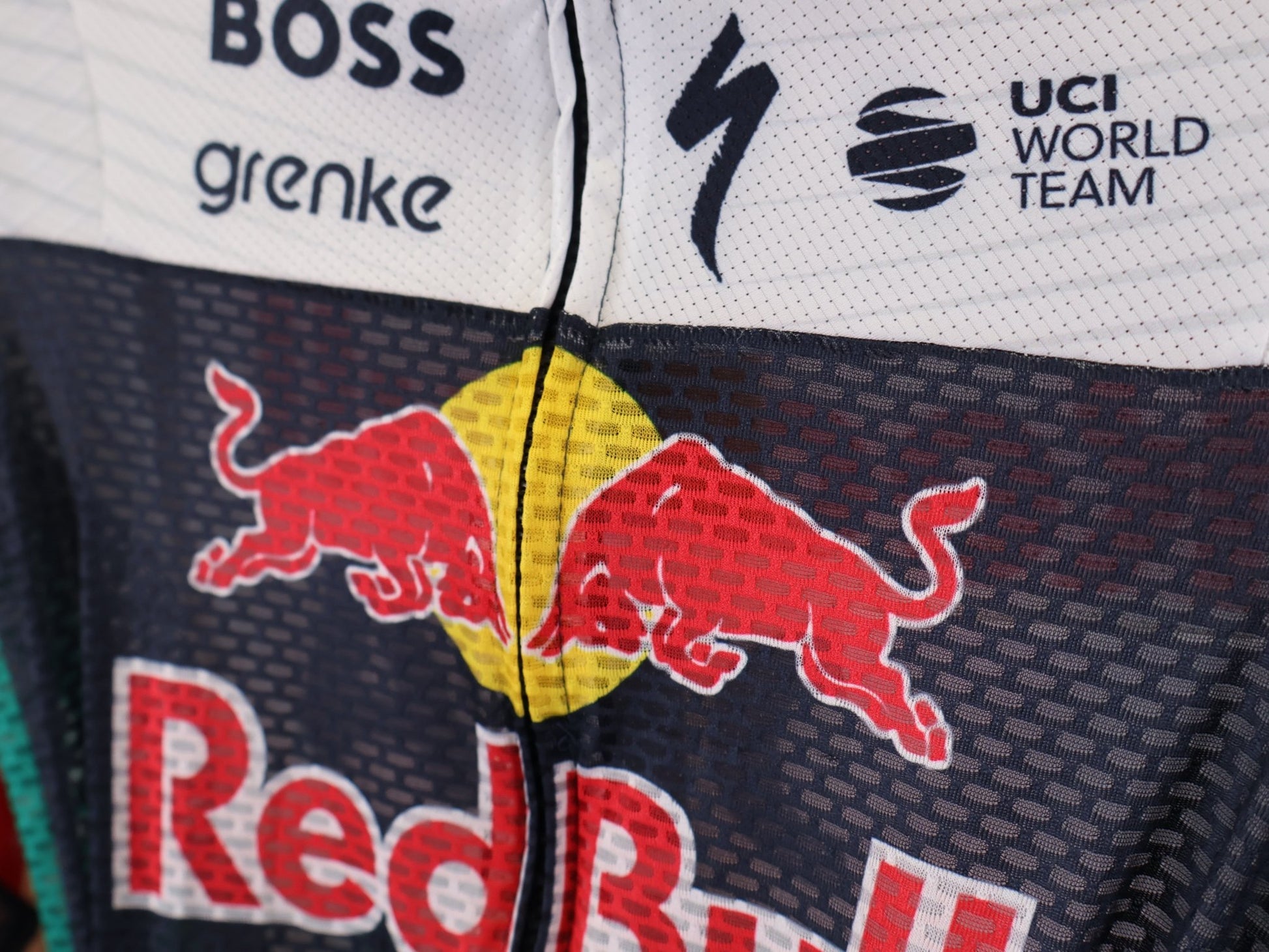 Anzug - BOH von Specialized, SPECIALIZED RED BULL - BORA HANSGROHE LIGHTWEIGHT SKIN SUIT SS / EINTEILER KURZ vor USEDBIKES - OB.DE Hintergrund