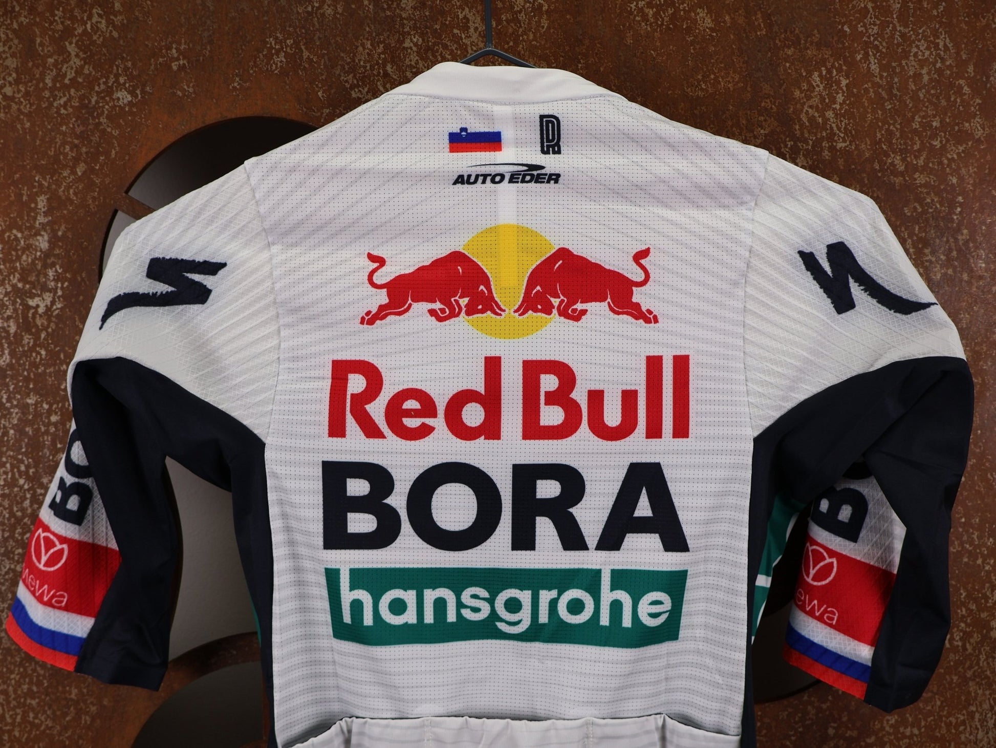 Kurzarm Trikot - BOH von Specialized, SPECIALIZED RED BULL - BORA HANSGROHE RACE JERSEY SS ROGLIČ / KURZARM TRIKOT vor USEDBIKES - OB.DE Hintergrund