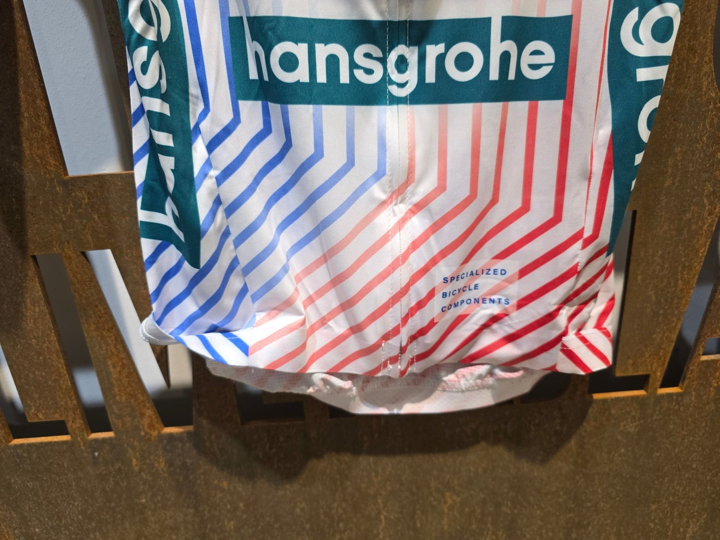 Kurzarm Trikot - BOH von Specialized, SPECIALIZED RED BULL - BORA HANSGROHE RACE JERSEY SS TDF / KURZARM TRIKOT vor USEDBIKES - OB.DE Hintergrund