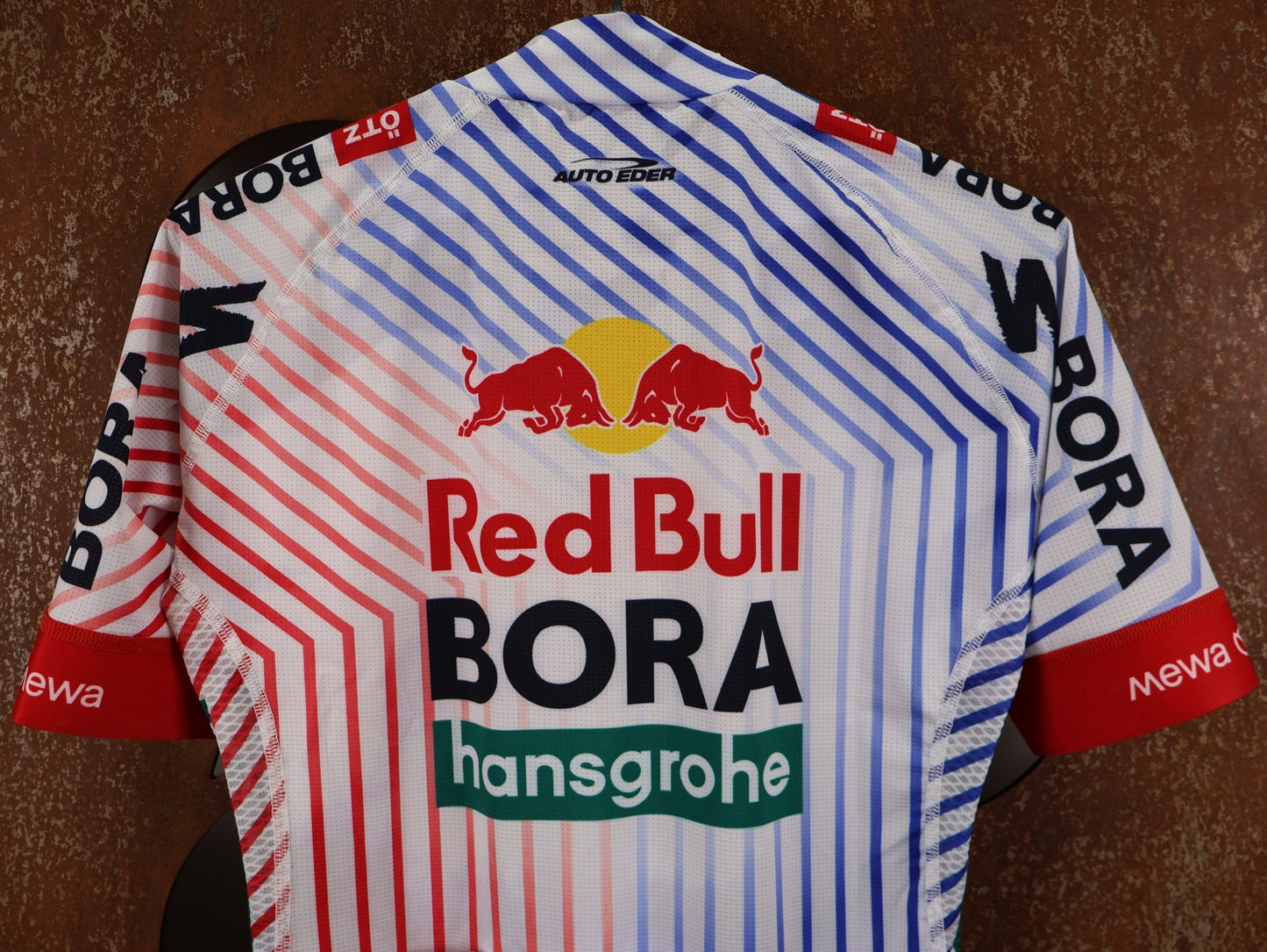 Kurzarm Trikot - BOH von Specialized, SPECIALIZED RED BULL - BORA HANSGROHE REPLICA JERSEY SS TDF / KURZARM TRIKOT vor USEDBIKES - OB.DE Hintergrund