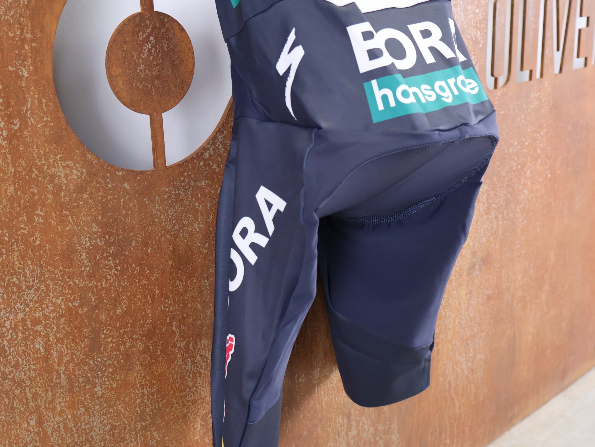 Anzug - BOH von Specialized, SPECIALIZED RED BULL - BORA HANSGROHE ROAD SKIN SUIT SS / EINTEILER KURZ U23 vor USEDBIKES - OB.DE Hintergrund