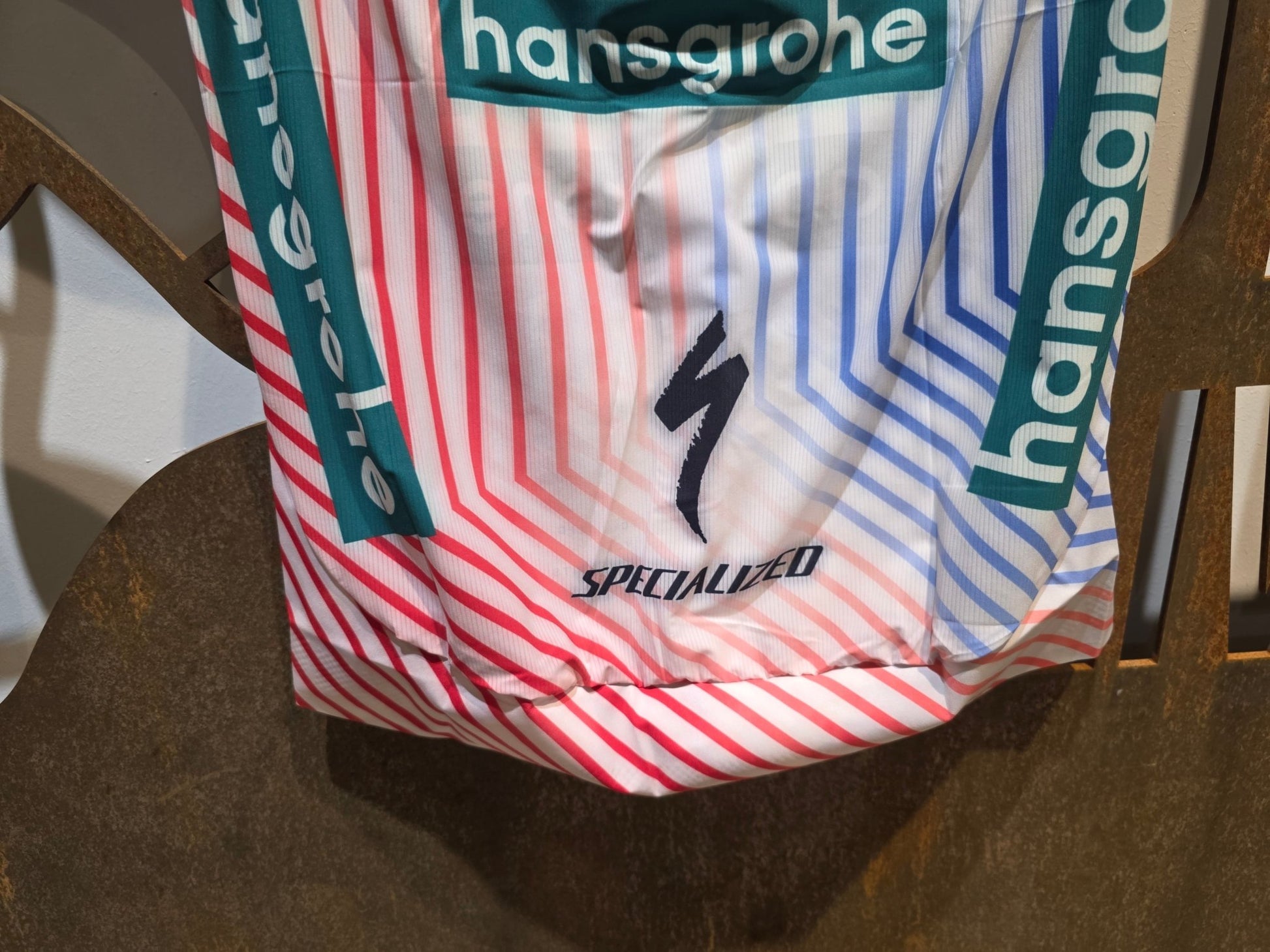Westen - BOH von Specialized, SPECIALIZED RED BULL - BORA HANSGROHE WIND VEST TDF / WESTE vor USEDBIKES - OB.DE Hintergrund