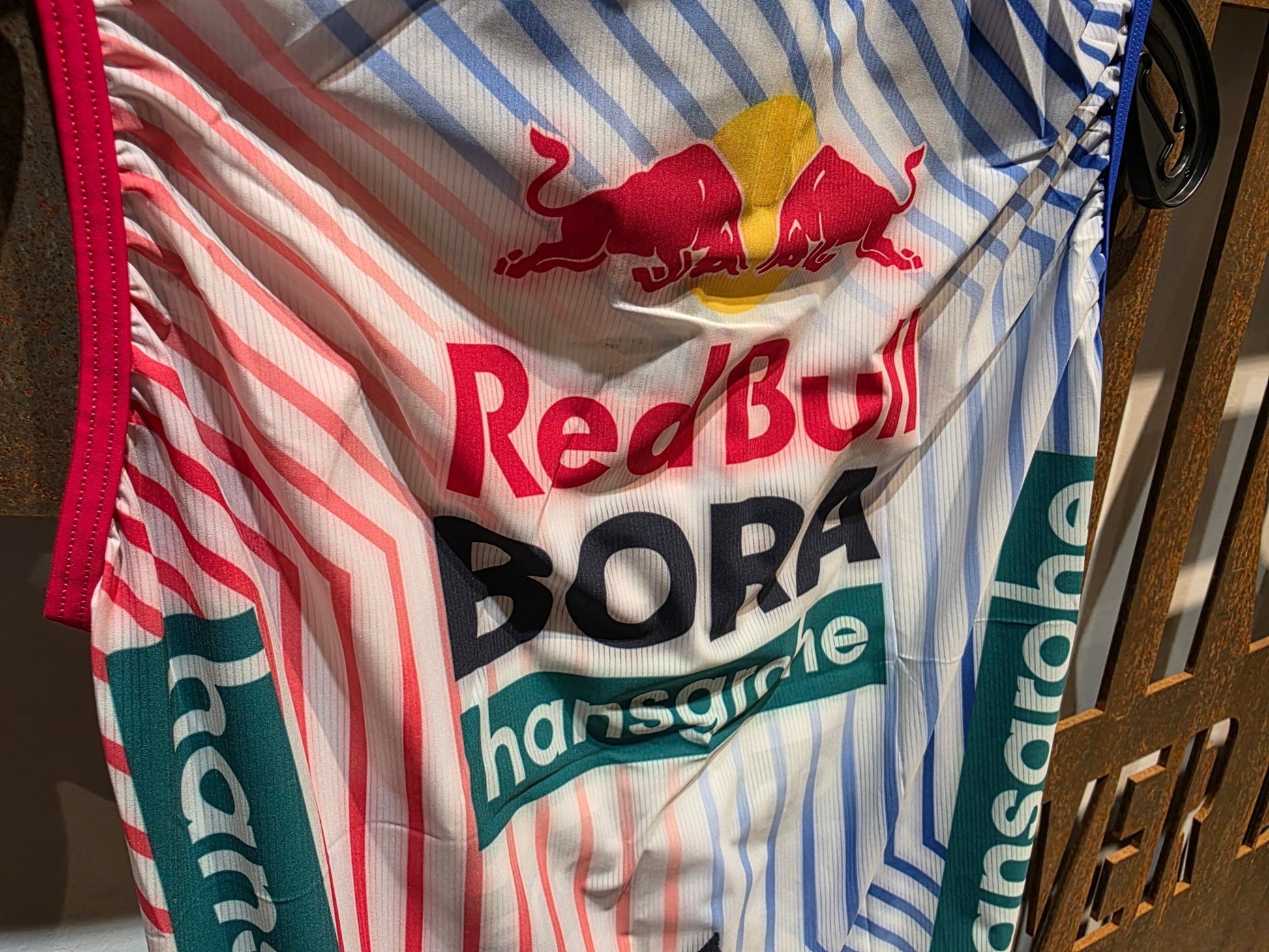 Westen - BOH von Specialized, SPECIALIZED RED BULL - BORA HANSGROHE WIND VEST TDF / WESTE vor USEDBIKES - OB.DE Hintergrund