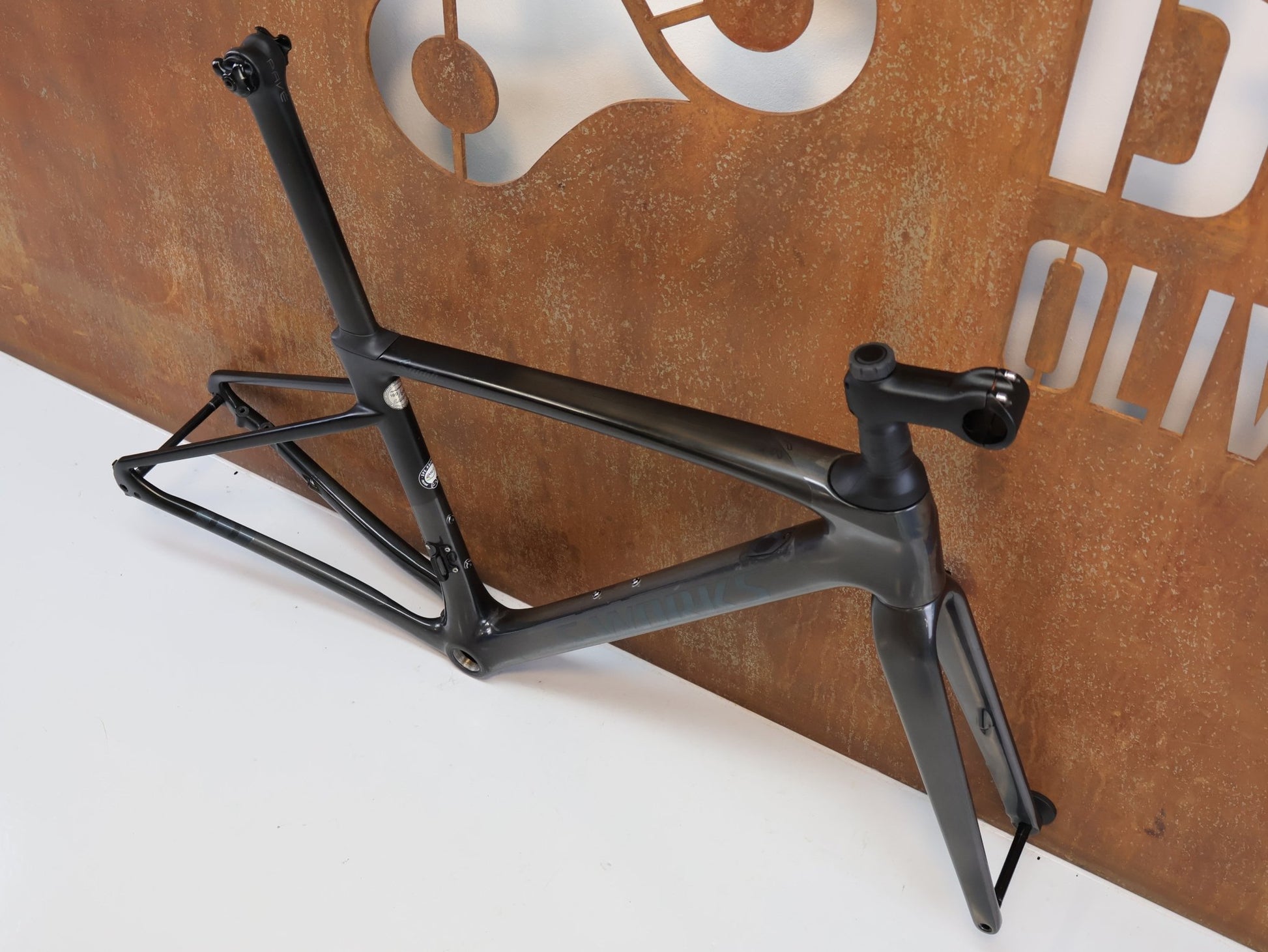 Rennradrahmen von Specialized, SPECIALIZED S-WORKS ROUBAIX FRAMESET / SAGAN COLLECTION 180 VON 200 / 49CM vor USEDBIKES-OB.DE Hintergrund