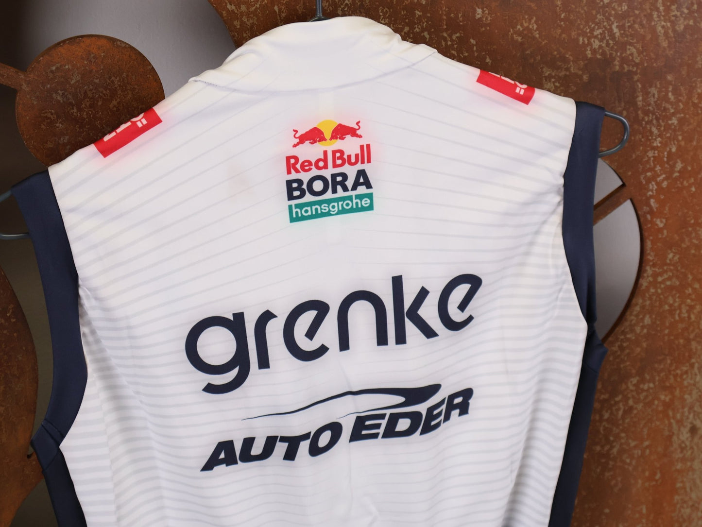 Westen - BOH von Specialized, SPECIALIZED TGA ROOKIES OF RED BULL - BORA HANSGROHE THERMAL VEST / WESTE vor USEDBIKES - OB.DE Hintergrund