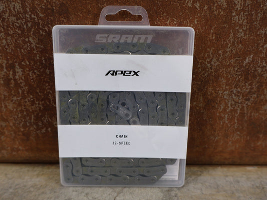 Zubehör von Sram, SRAM APEX KETTE / 12 - FACH / FLATTOP / 120 GLIEDER / INKL. POWERLOCK vor USEDBIKES - OB.DE Hintergrund