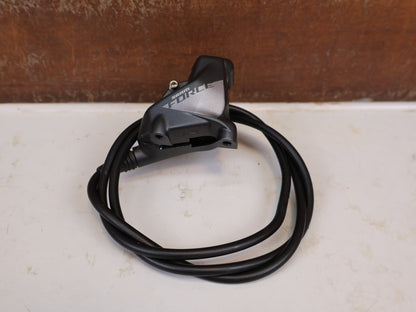 Brems-/ Schalthebel von Sram, SRAM Force eTap AXS D1 Scheibenbremsenset Flatmount vor USEDBIKES-OB.DE Hintergrund