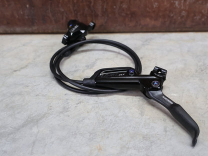 Bremse von Sram, SRAM LEVEL ULTIMATE BREMSSET VORNE U. HINTEN SCHWARZ / RAINBOW vor USEDBIKES - OB.DE Hintergrund