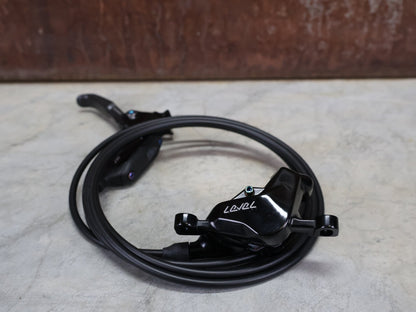 Bremse von Sram, SRAM LEVEL ULTIMATE BREMSSET VORNE U. HINTEN SCHWARZ / RAINBOW vor USEDBIKES - OB.DE Hintergrund