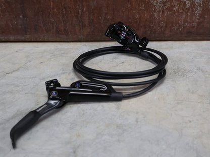 Bremse von Sram, SRAM LEVEL ULTIMATE BREMSSET VORNE U. HINTEN SCHWARZ / RAINBOW vor USEDBIKES - OB.DE Hintergrund