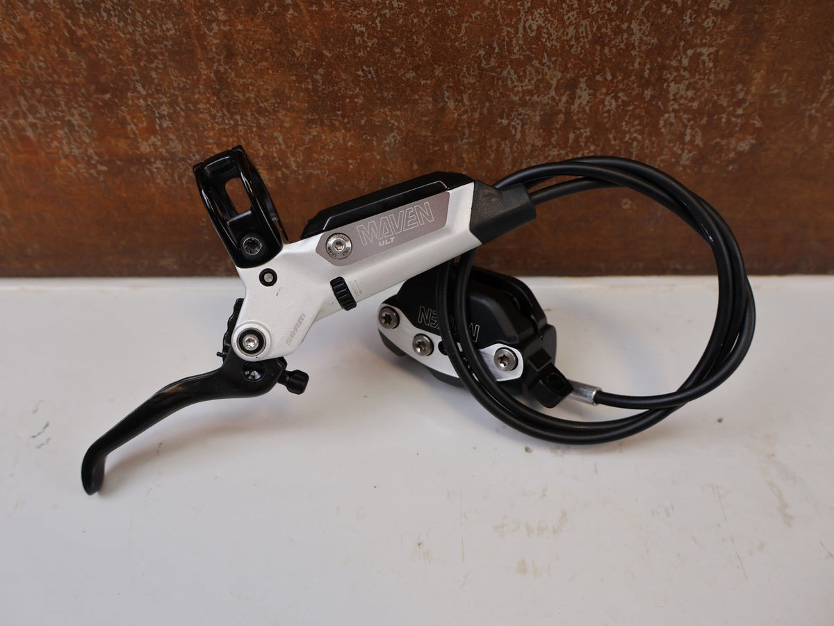 Bremse von Sram, SRAM Maven Ultimate B1 Scheibenbremsen Set VR HR Carbon vor USEDBIKES-OB.DE Hintergrund