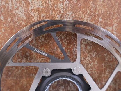 Bremsscheibe von Sram, SRAM Paceline Center Lock Bremsscheiben Set 160mm 2er Pack vor USEDBIKES-OB.DE Hintergrund