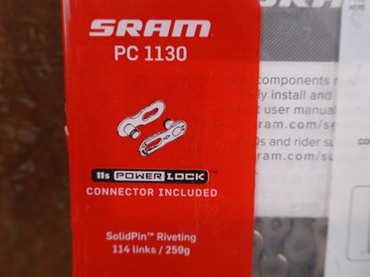 Zubehör von Sram, SRAM PC - 1130 KETTE / 11 - FACH / 114 GLIEDER / INKL. POWERLOCK vor USEDBIKES - OB.DE Hintergrund