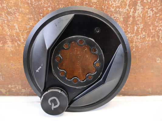 Powermeter von Sram, SRAM QUARQ POWER METER SPIDER LEISTUNGSMESSER XX SL AXS vor USEDBIKES-OB.DE Hintergrund