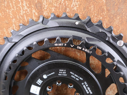 Kurbel von Sram, SRAM RED AXS E1 POWERMETER - KIT MY25 / 48 - 35T / +/ - 1.5% PRÄZISION / 263G vor USEDBIKES - OB.DE Hintergrund