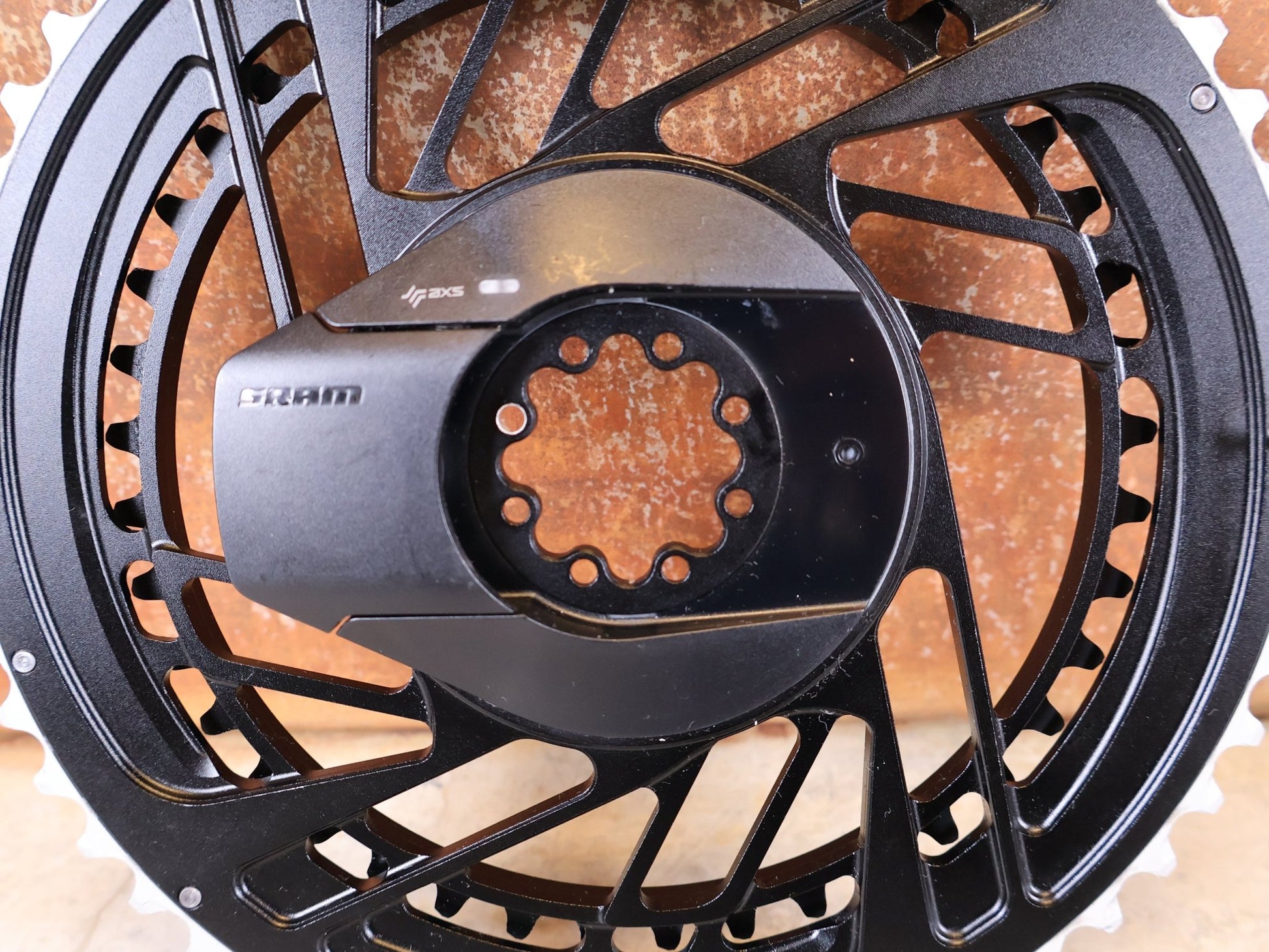 Kettenblatt von Sram, SRAM RED AXS E1 POWERMETER - KIT / QUARQ – 54/41 ZÄHNE – DUB – 12 - FACH ROAD vor USEDBIKES - OB.DE Hintergrund