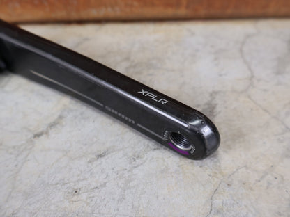 Kurbel von Sram, SRAM RED XPLR KURBEL / CARBON – DUB – WIDE – E1 – SCHWARZ – 170 MM vor USEDBIKES - OB.DE Hintergrund