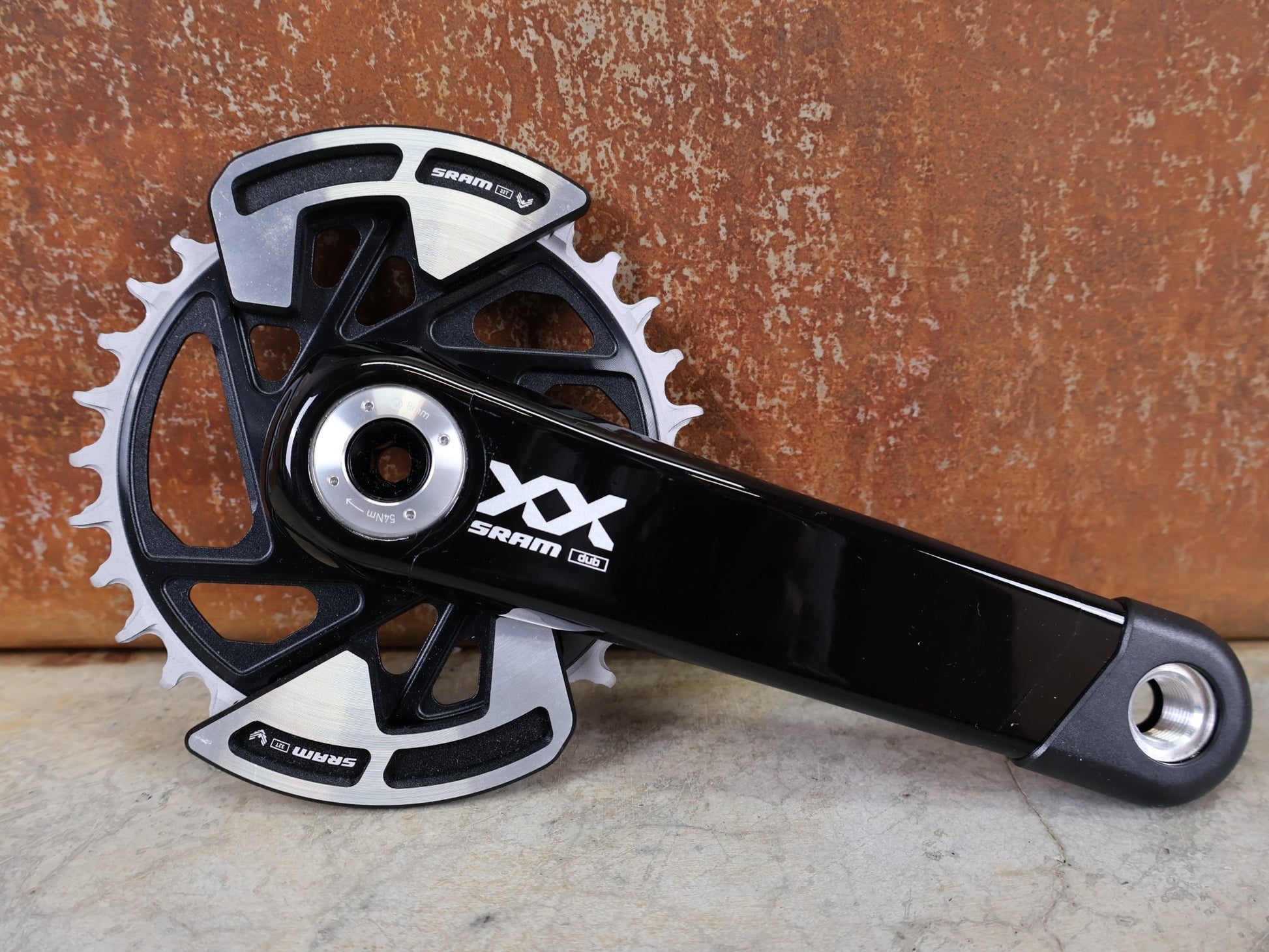 Powermeter von Sram, SRAM XX EAGLE AXS TRANSMISSION POWER METER KURBEL – DUB MTB WIDE / 55 MM – 165 MM vor USEDBIKES - OB.DE Hintergrund